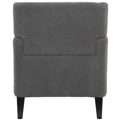 Upholstered Accent Chair Tufted Armchair for Living Room and Bedroom, Dark Grey