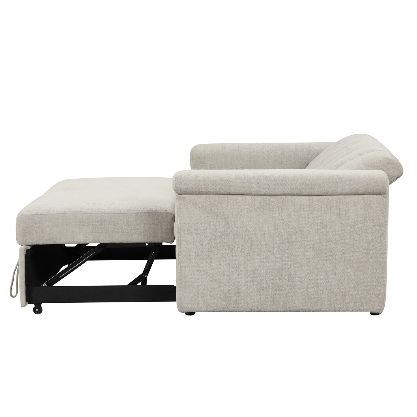 U_STYLE Convertible Soft Cushion Sofa Pull Bed,for Two People to Sit On