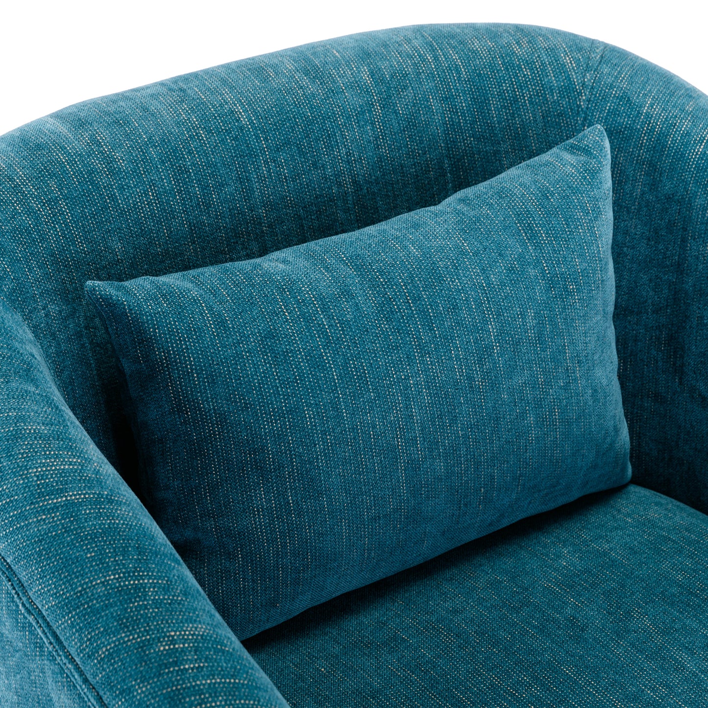 360-degree Swivel Accent Armchair Linen Blend Green