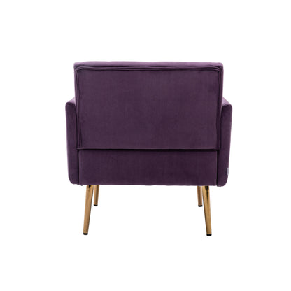 Accent Chair,leisure single sofa with Rose Golden feet