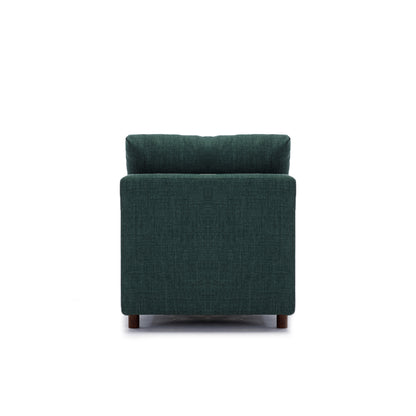 Middle Module Fabric Linen for Modular Sofa Sectional Sofa Couch Accent Armless Chair, Cushion Covers Non-Removable and Non-Washable,Green