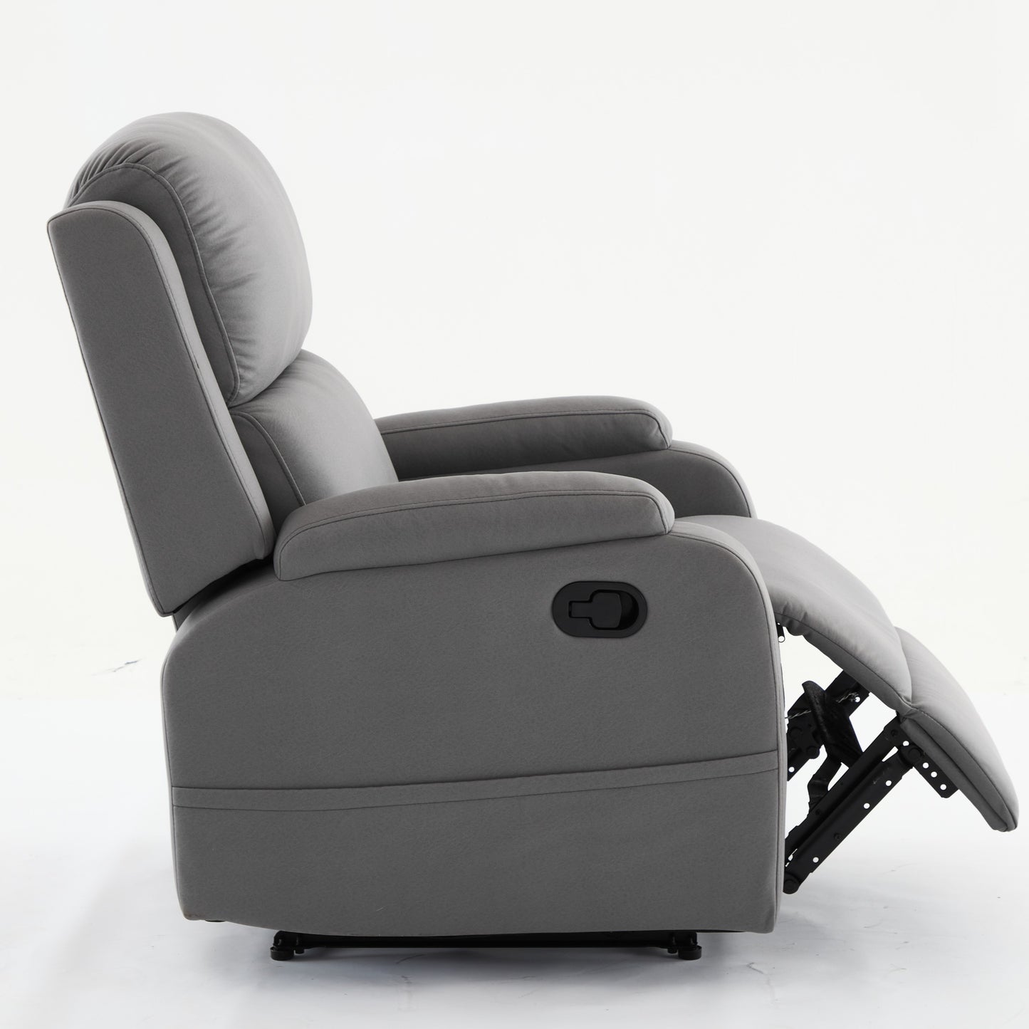 Best Choice Recliner Chair Living Room Reclining Sofa Chair, Home Theater Seating Modern Recliner, Manual Recliner Sofa Chair for Living Room/Office/Apartment, Easy-to-Reach Side Button - Gray