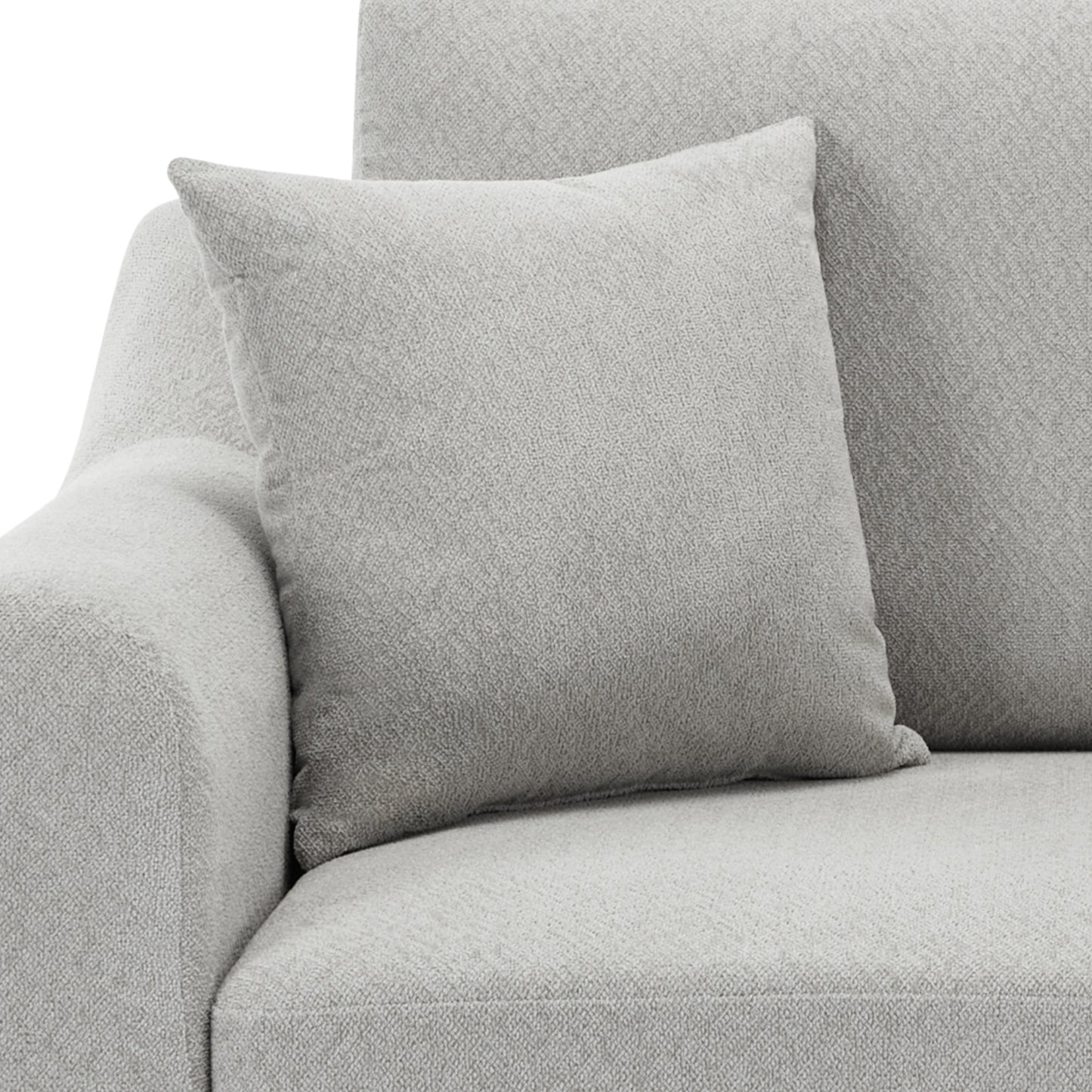 Modern Chenille Oversized Armchair, Accent Chair, Single Sofa for Bedroom, Living Room,44.5" Wide, Light Grey