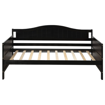 Wooden Daybed with Trundle Bed, Sofa Bed for Bedroom Living Room, Espresso