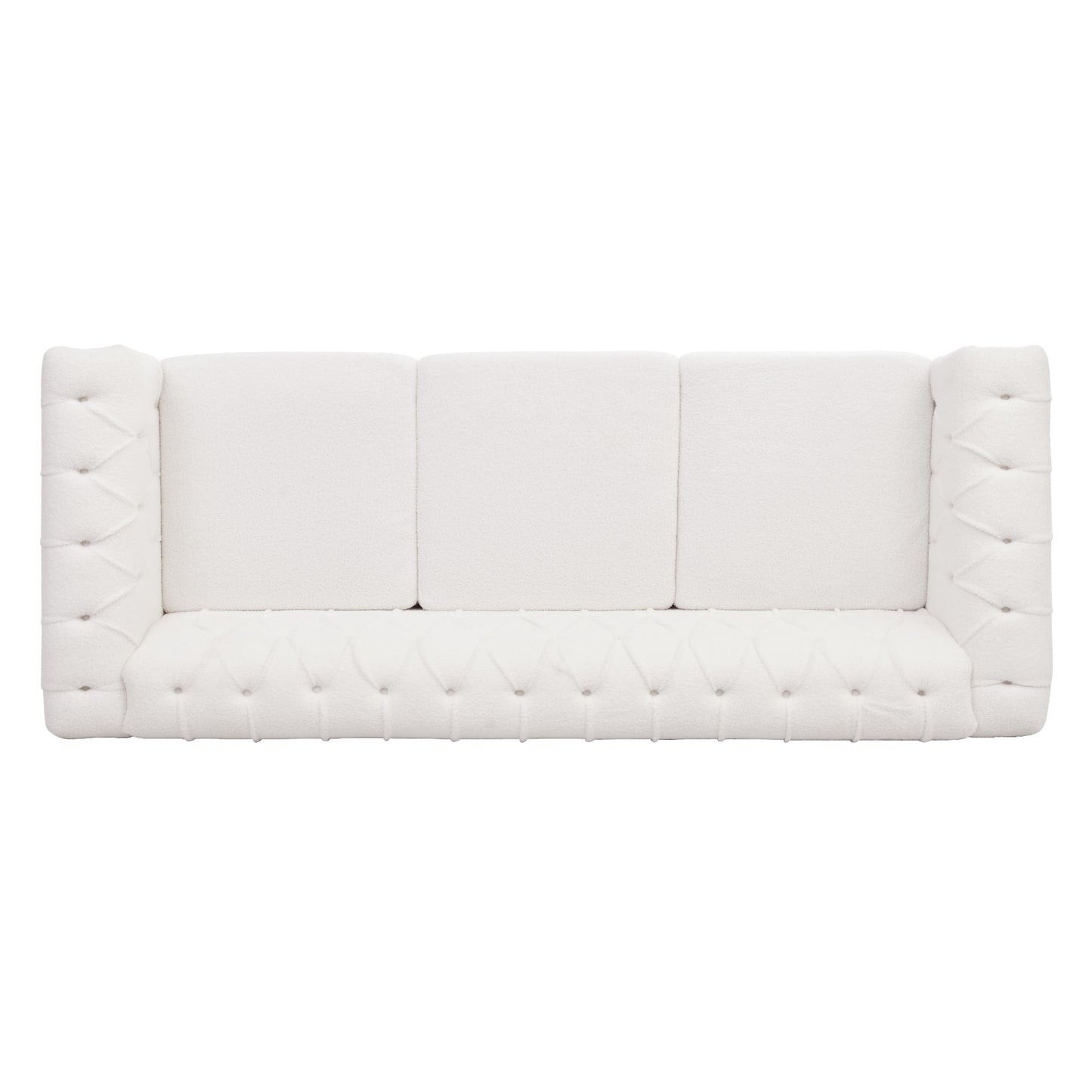 83.66 Inch Width Traditional Square Arm removable cushion 3 seater Sofa