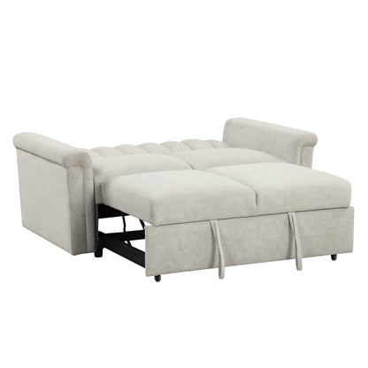 U_STYLE Convertible Soft Cushion Sofa Pull Bed,for Two People to Sit On