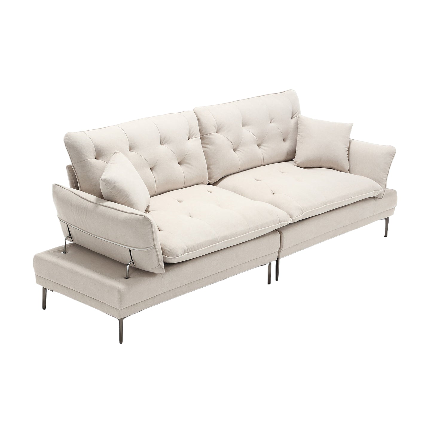 Linen Sofa, Accent sofa loveseat sofa with metal feet