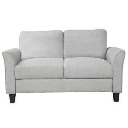 Living Room Furniture Loveseat Sofa and 3-seat sofa (Light Gray)