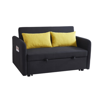 Tiwns Sofa Bed Black Fabric