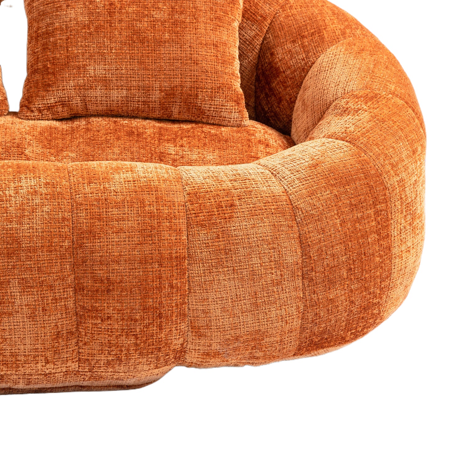 Bean Bag sofa Lazy Sofa Durable Comfort Lounger High Back Bean Bag Chair Couch for Adults and Kids, Indoor & Outdoor, Accent Floor Soft Lounge Chair (Orange chenille)