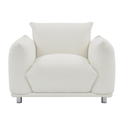 Accent Chair Single Sofa 42"W Accent Chair for Bedroom Living room Apartment, White