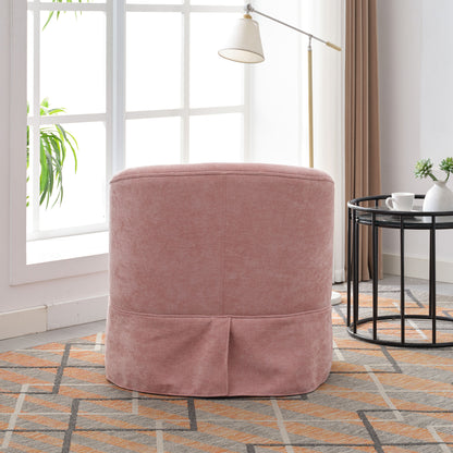 360-degree Swivel Accent Armchair Linen Blend PINK