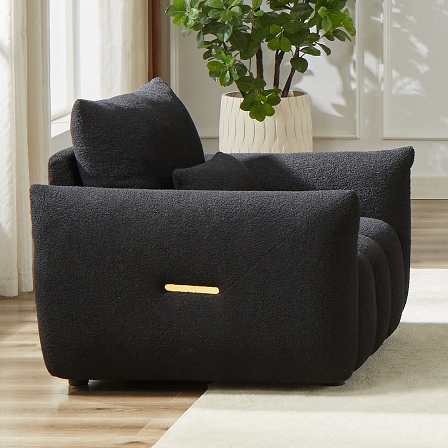 39.7'' Teddy Fabric Sofa, Modern Lounge Chair for Apartment, Office, Living Room and Bedroom