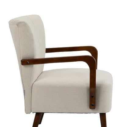 Wood Frame Armchair, Modern Accent Chair Lounge Chair for Living Room