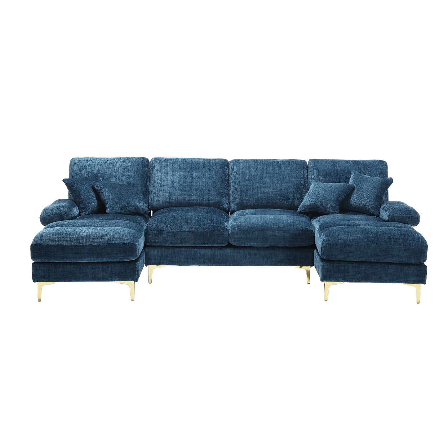 Modern Large chenille Fabric U-Shape Sectional Sofa