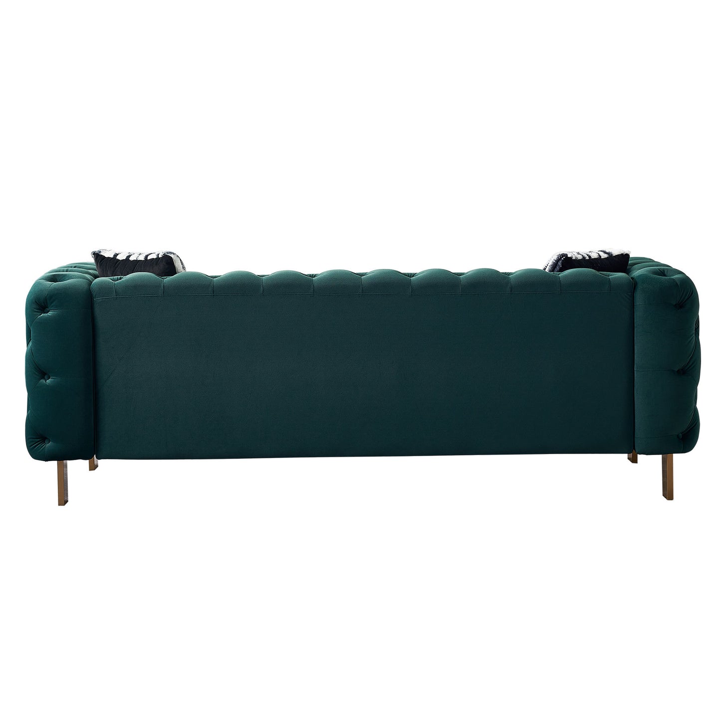 Modern Tufted Velvet Living Room Sofa, 84.25''W Couch,Green