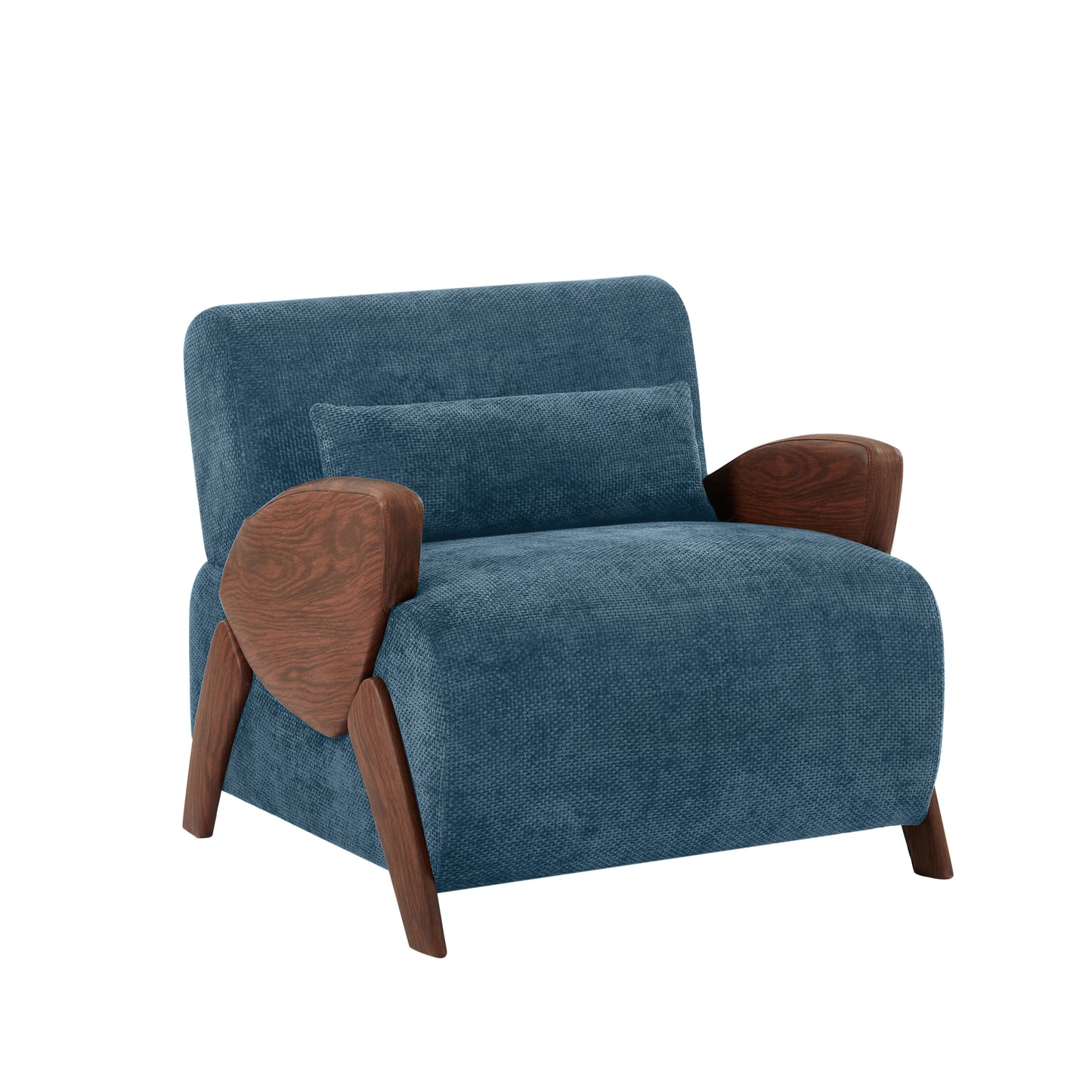 Modern Accent Armchair with Plush Cushioning, Comfortable Armrests, and Stylish Design for Living Room, Bedroom, or Office