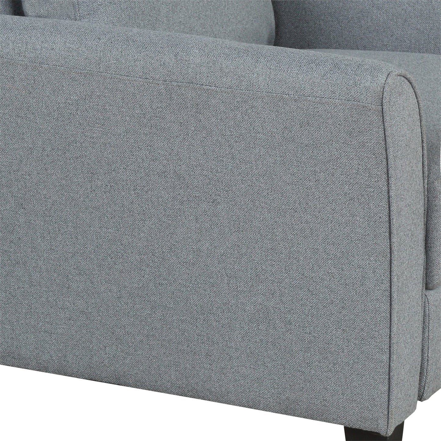 Living Room Furniture Armrest Single Sofa  and Loveseat Sofa (Gray)