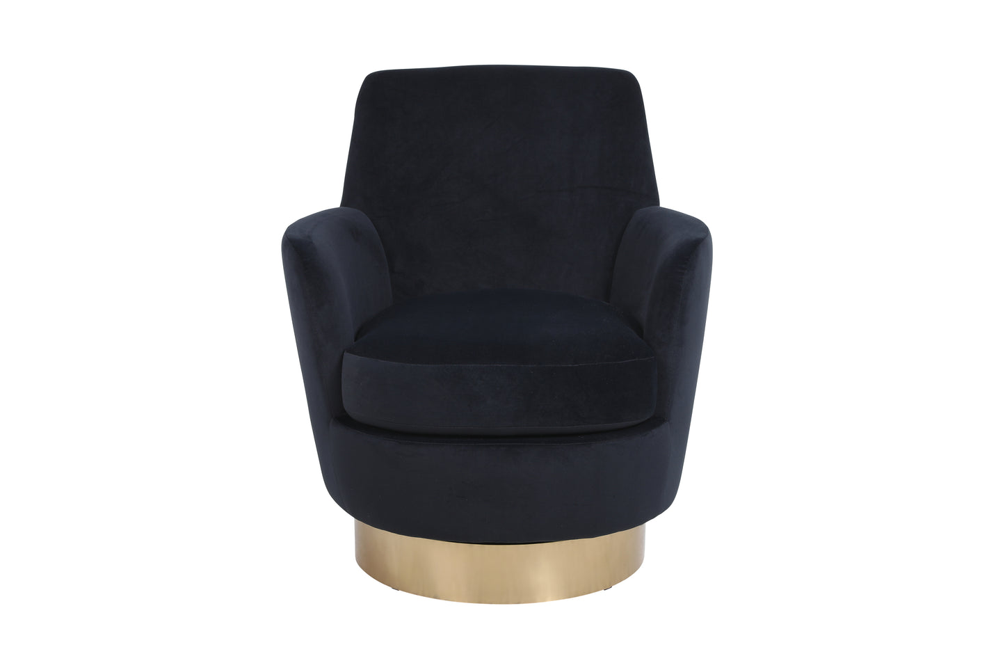 Velvet Swivel Barrel Chair, Swivel Accent Chairs Armchair for Living Room, Reading Chairs for Bedroom Comfy, Round Barrel Chairs with Gold Stainless Steel Base