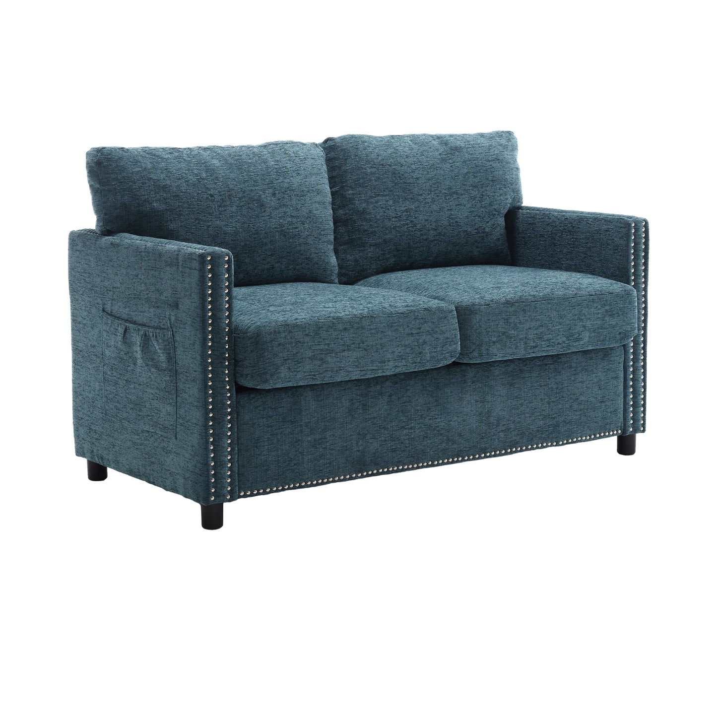 Modern chenille Fabric Loveseat, 2-Seat Upholstered Loveseat Sofa Modern Couch