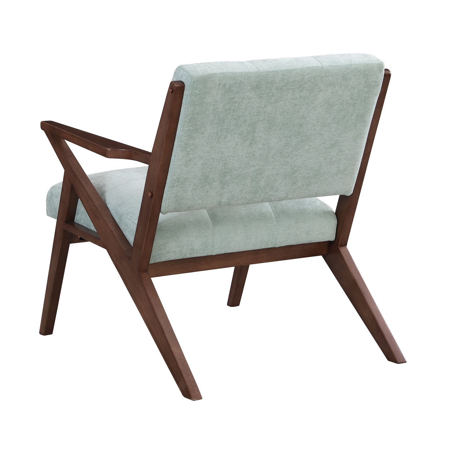 30" Mid-Century Modern Accent Chair with Plush Cushions, Angled Arm Design, and Sturdy Solid Wood Frame – Perfect for Cozy Living Room, Bedroom, or Office Seating