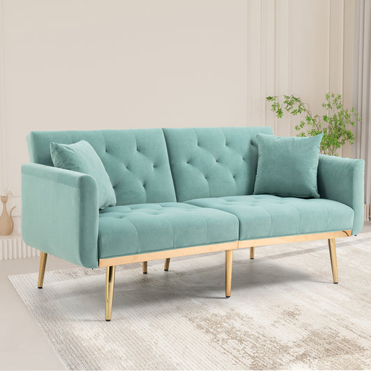 Velvet Sofa, Accent sofa .loveseat sofa with metal feet