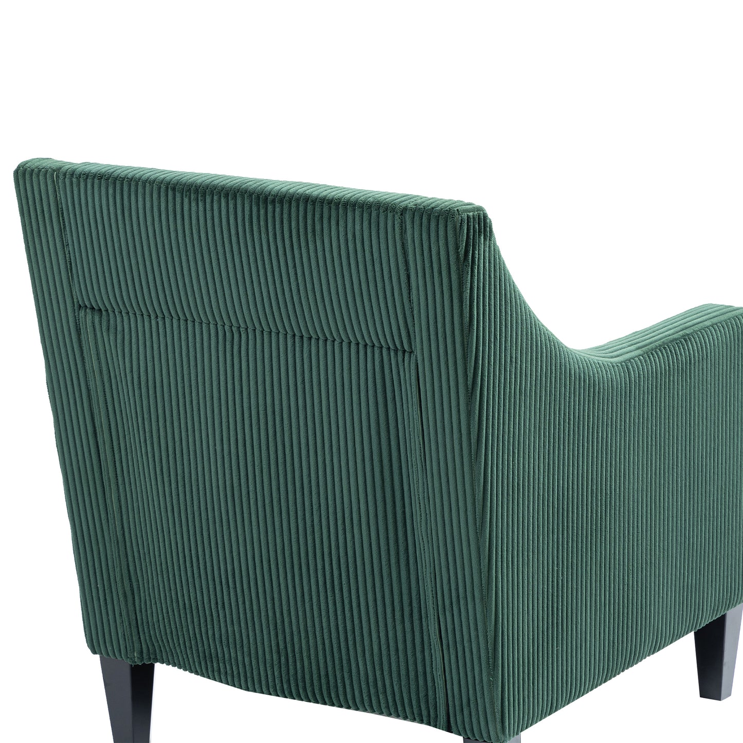 Modern Accent Chair,Upholstered Armchair with Scooped Arms for Bedroom,Apartment,Studio,Office,Waiting Room(Emerald Corduroy)