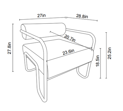 Living room iron sofa chair, lazy individual chair, balcony leisure chair (Color: Beige)