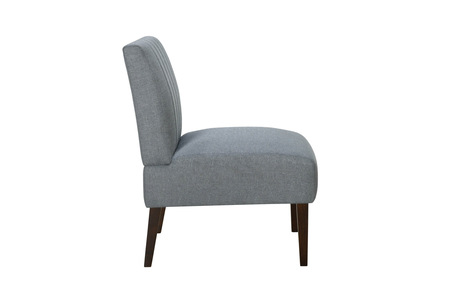 Comfortable Accent Chair 1pc Gray Fabric Upholstered Plush Seating Living Room Furniture Armless Chair