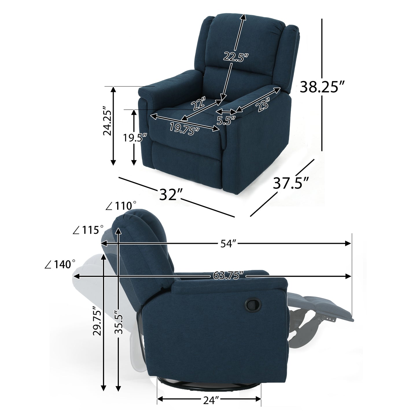 RECLINER WITH SWIVEL