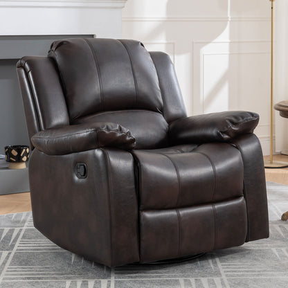 Swivel and Glider Recliner Chair,(Brown)