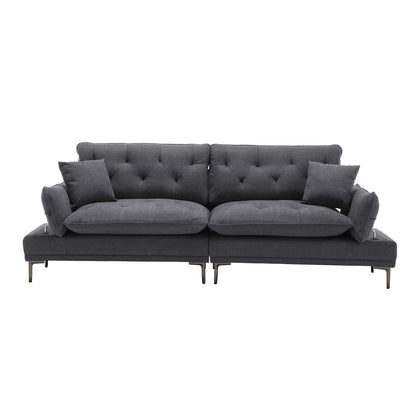 Linen Sofa, Accent sofa loveseat sofa with metal feet