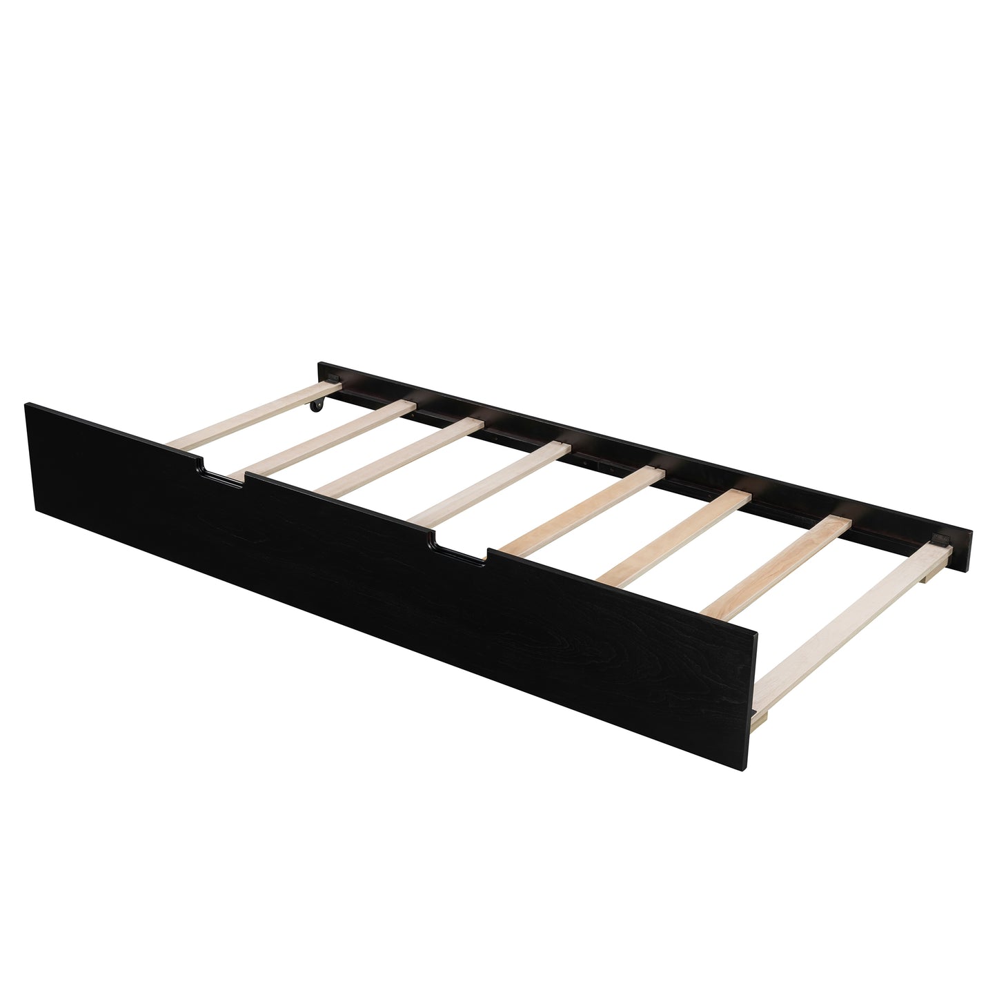 Wooden Daybed with Trundle Bed, Sofa Bed for Bedroom Living Room, Espresso