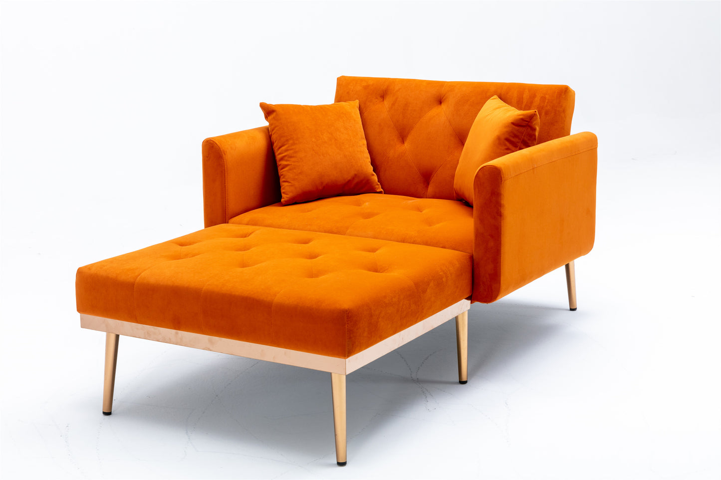 Fashionable and classic style chaise lounge chair / accent chair for Living Room, bedroom (Orange)