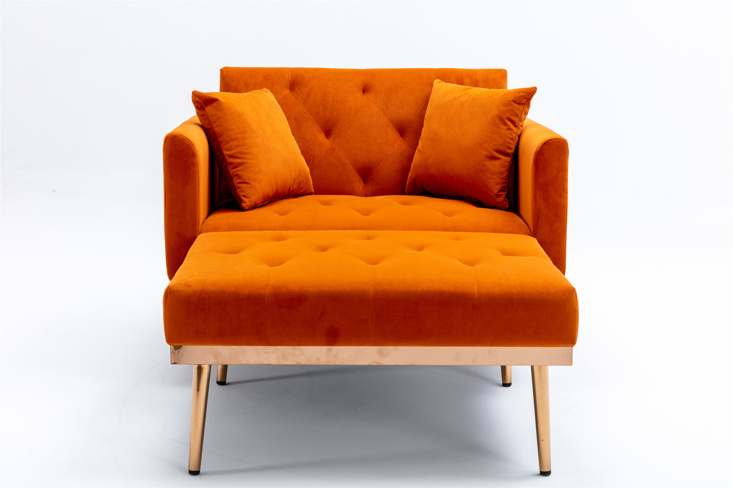 Fashionable and classic style chaise lounge chair / accent chair for Living Room, bedroom (Orange)