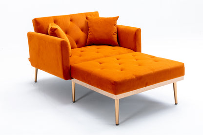 Fashionable and classic style chaise lounge chair / accent chair for Living Room, bedroom (Orange)