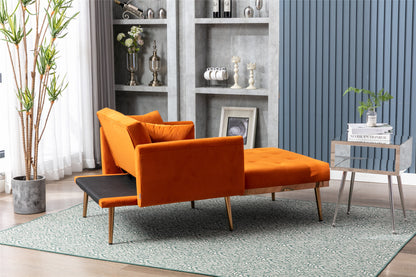 Fashionable and classic style chaise lounge chair / accent chair for Living Room, bedroom (Orange)