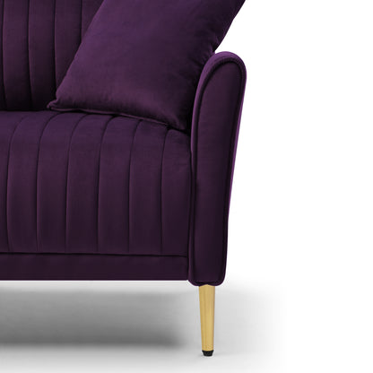 Purple sofa without armrests, not sold separately, needs to be combined with other parts or multiple seats.