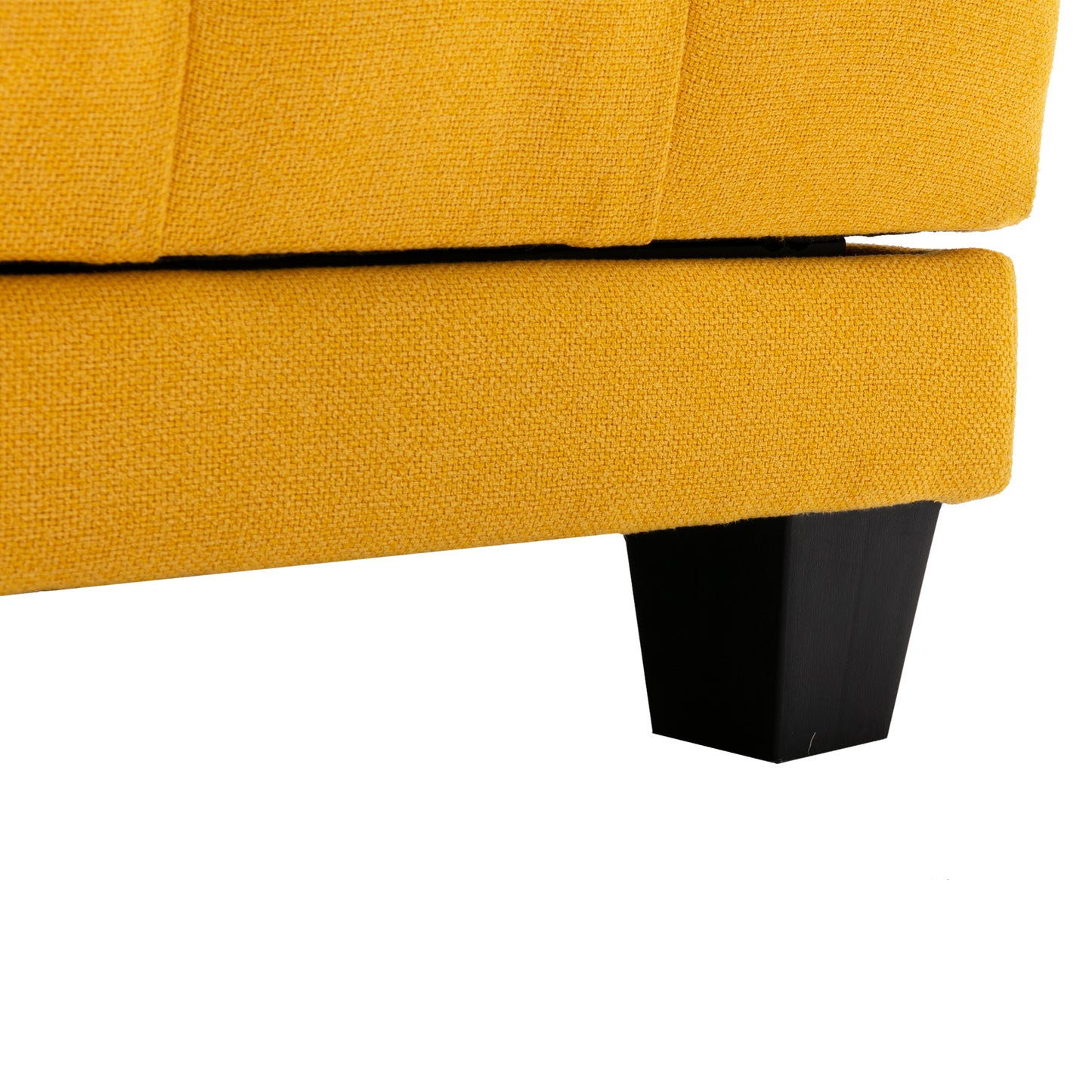 Multifunctional Living Room Leisure Chaise Lounge Barry Tufted Comfy Armchair Wireless Charging, Smooth Reclining Backrest & Lumbar Pillow for Home Apartment (Yellow linen)