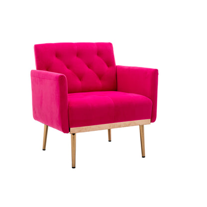 Accent Chair,leisure single sofa with Rose Golden feet