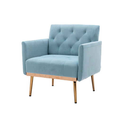 Accent Chair,leisure single sofa with Rose Golden feet