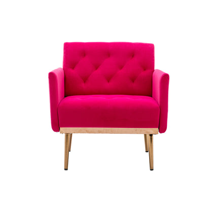 Accent Chair,leisure single sofa with Rose Golden feet