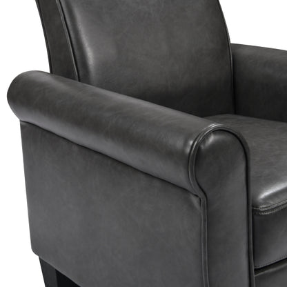 Accent Chairs, Comfy Sofa Chair, Armchair for Reading, Living Room, Bedroom, Office,Waiting Room, PU leather, Dark Grey