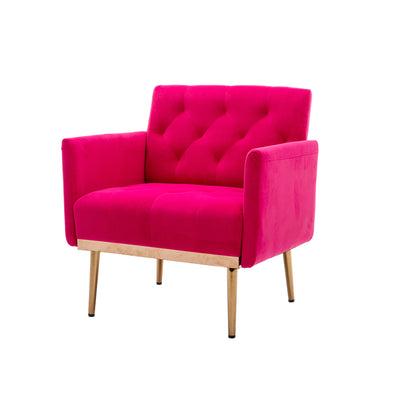 Accent Chair,leisure single sofa with Rose Golden feet