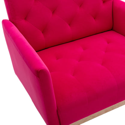 Accent Chair,leisure single sofa with Rose Golden feet