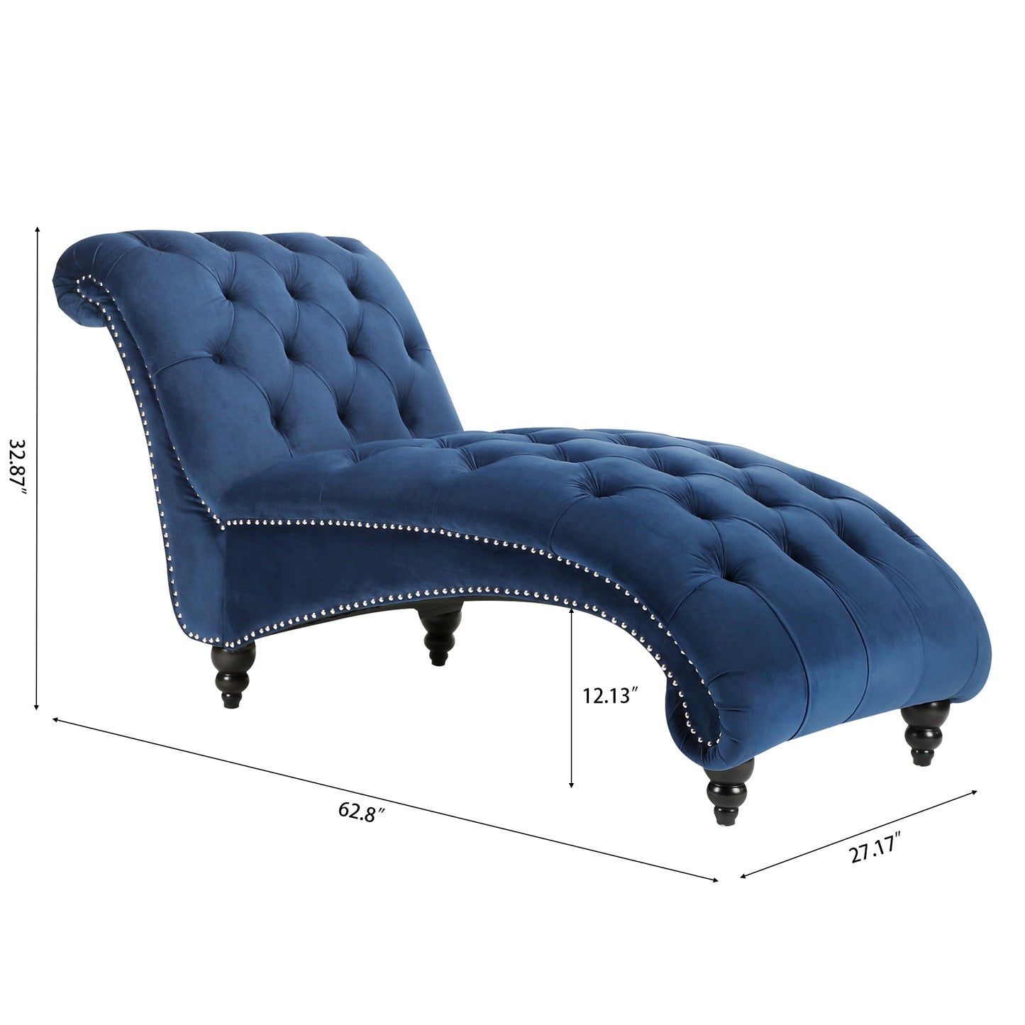 Tufted Armless Chaise Lounge