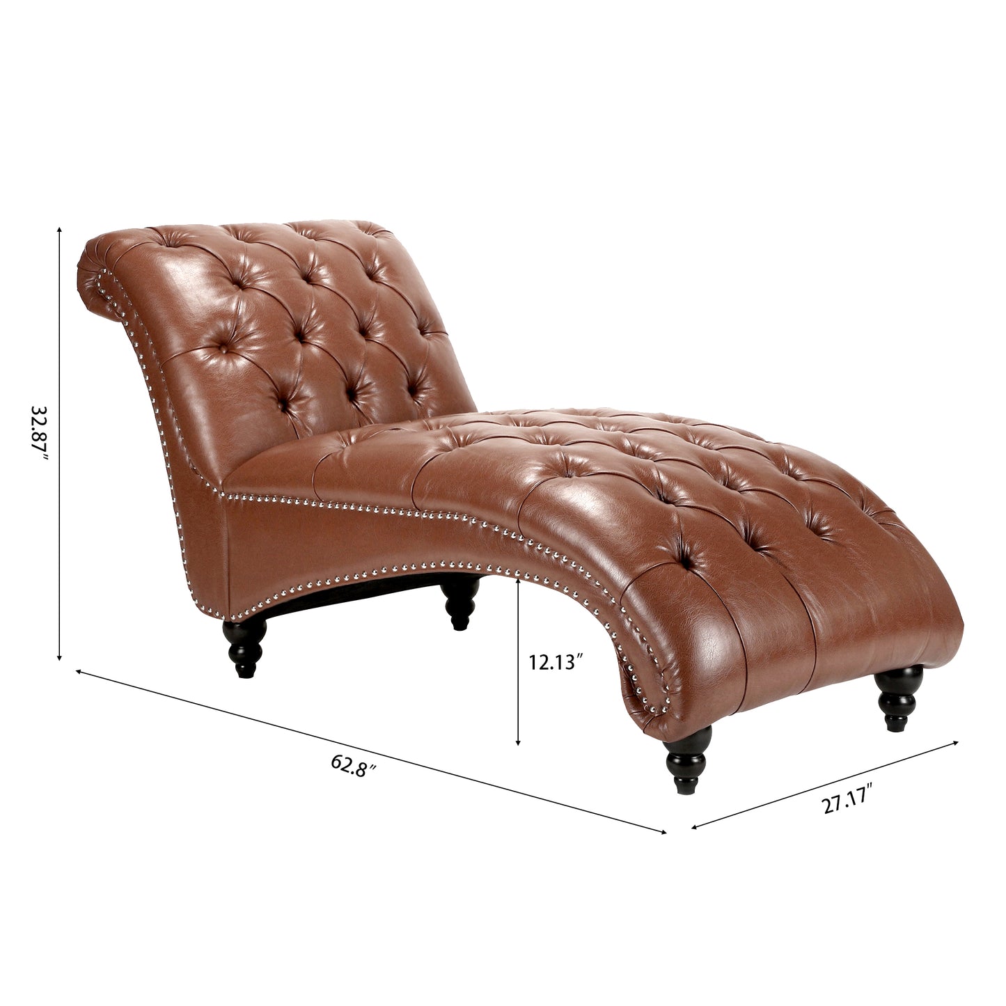 Tufted Armless Chaise Lounge