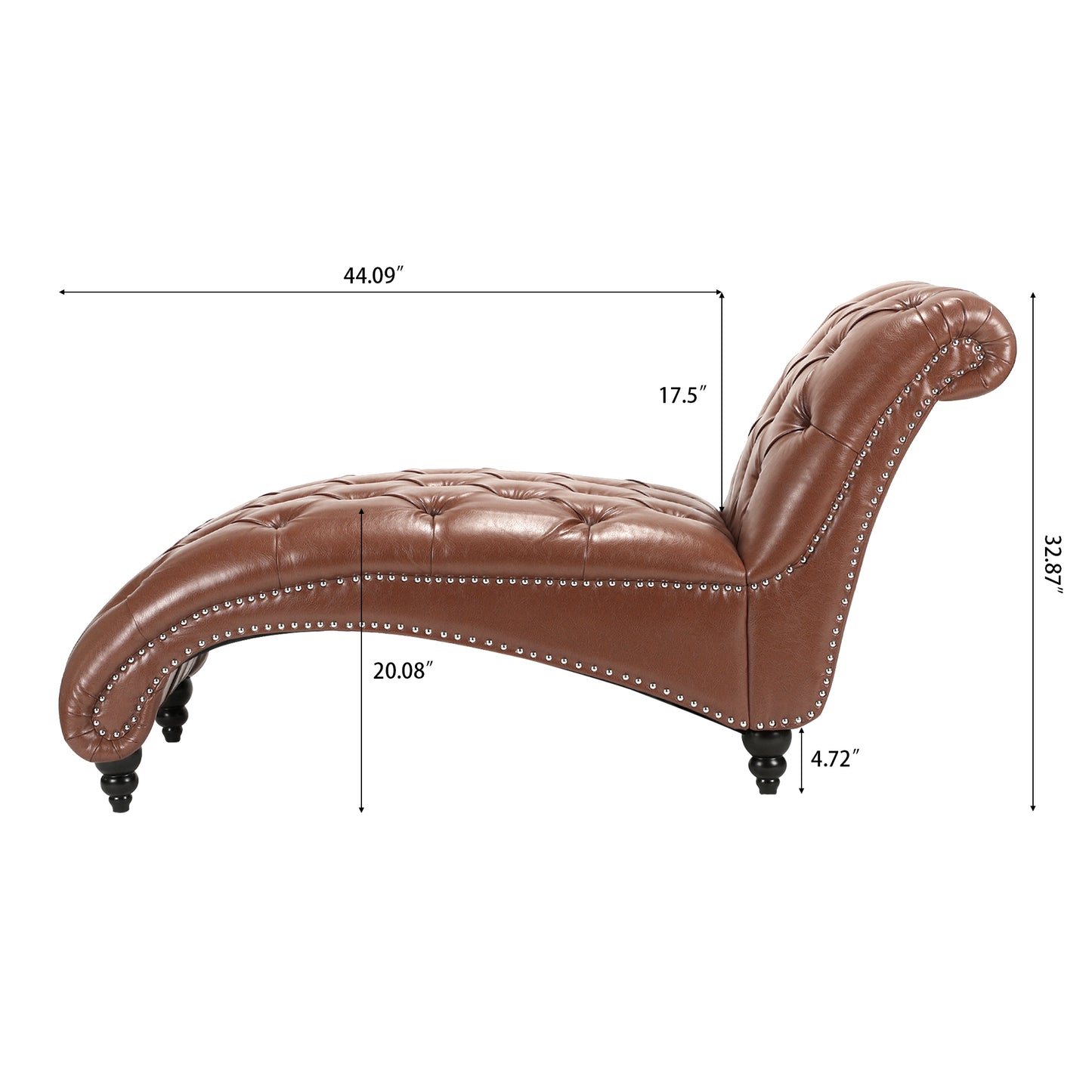 Tufted Armless Chaise Lounge