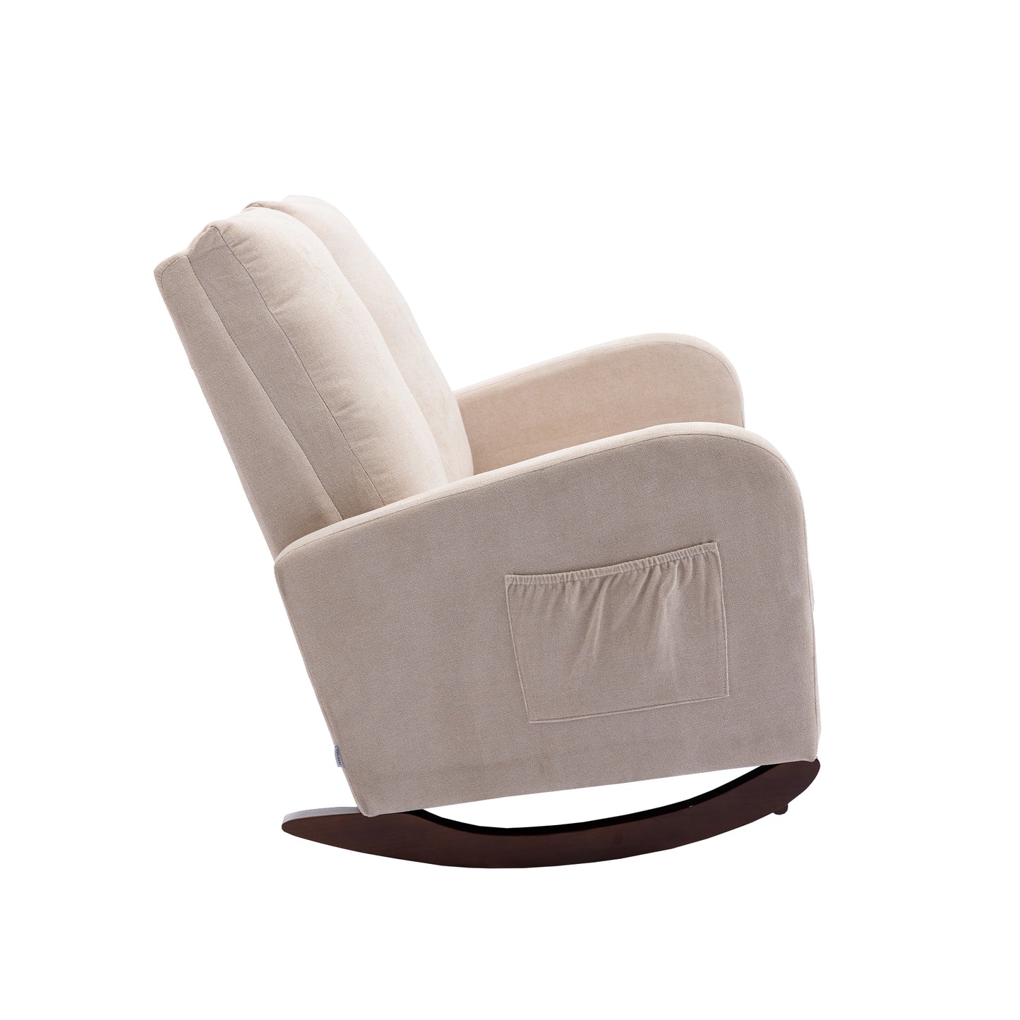 Rocking Chair Upholstered Mid Century Modern Rocker Oversized Wingback Armchair for Living Room