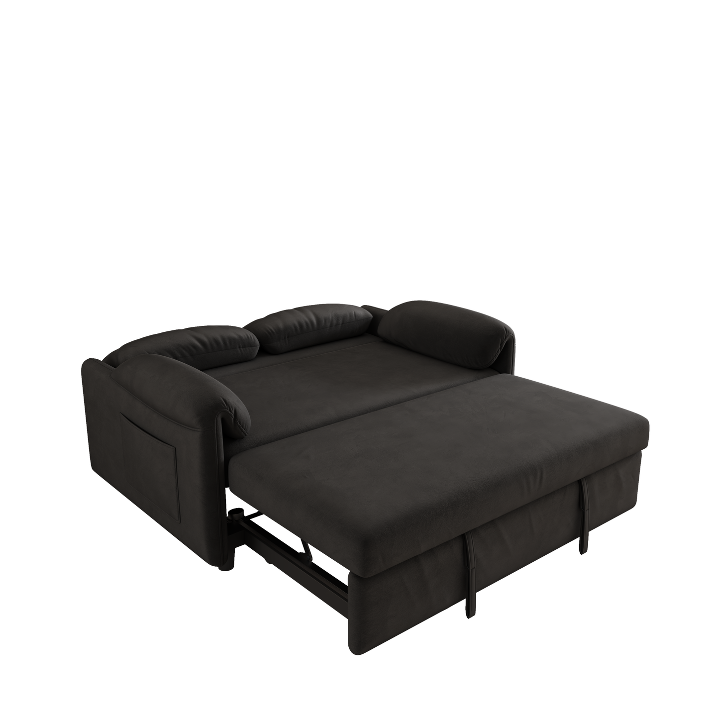 54 inch velvet sofa Sofa bed dual purpose living room retractable bed Black sofa